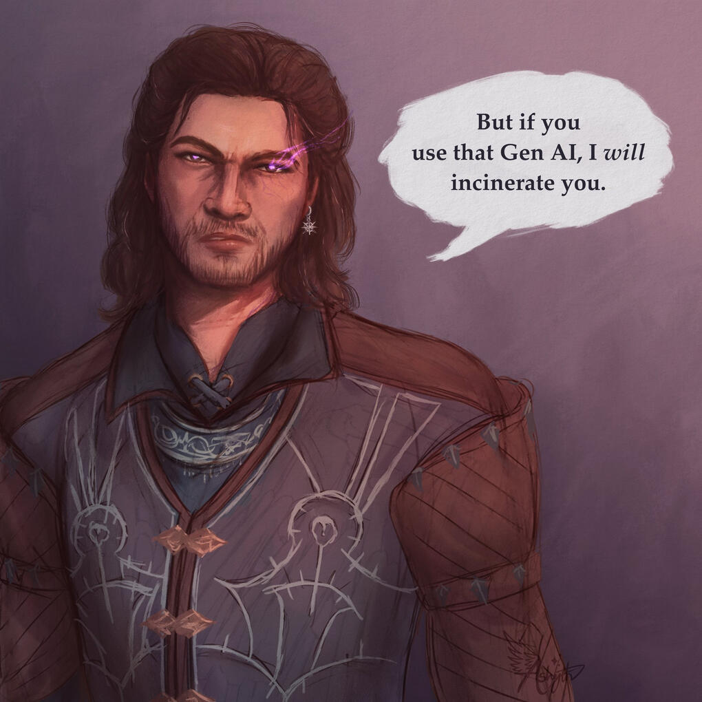 He means that
