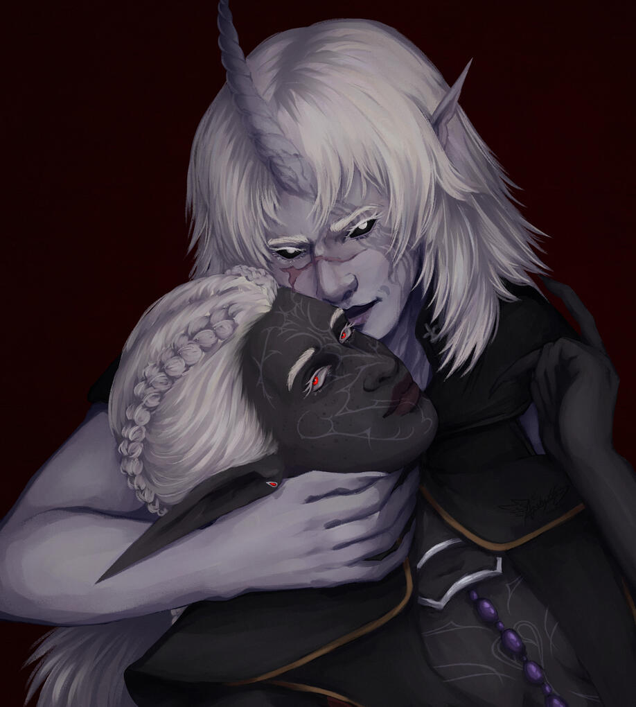 Corrupted Nyveras x Elerra (of LadySapphyre) for Art Fight 2026
