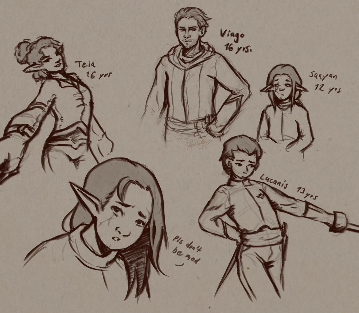 Doodles of Saayan's first year with the Crows